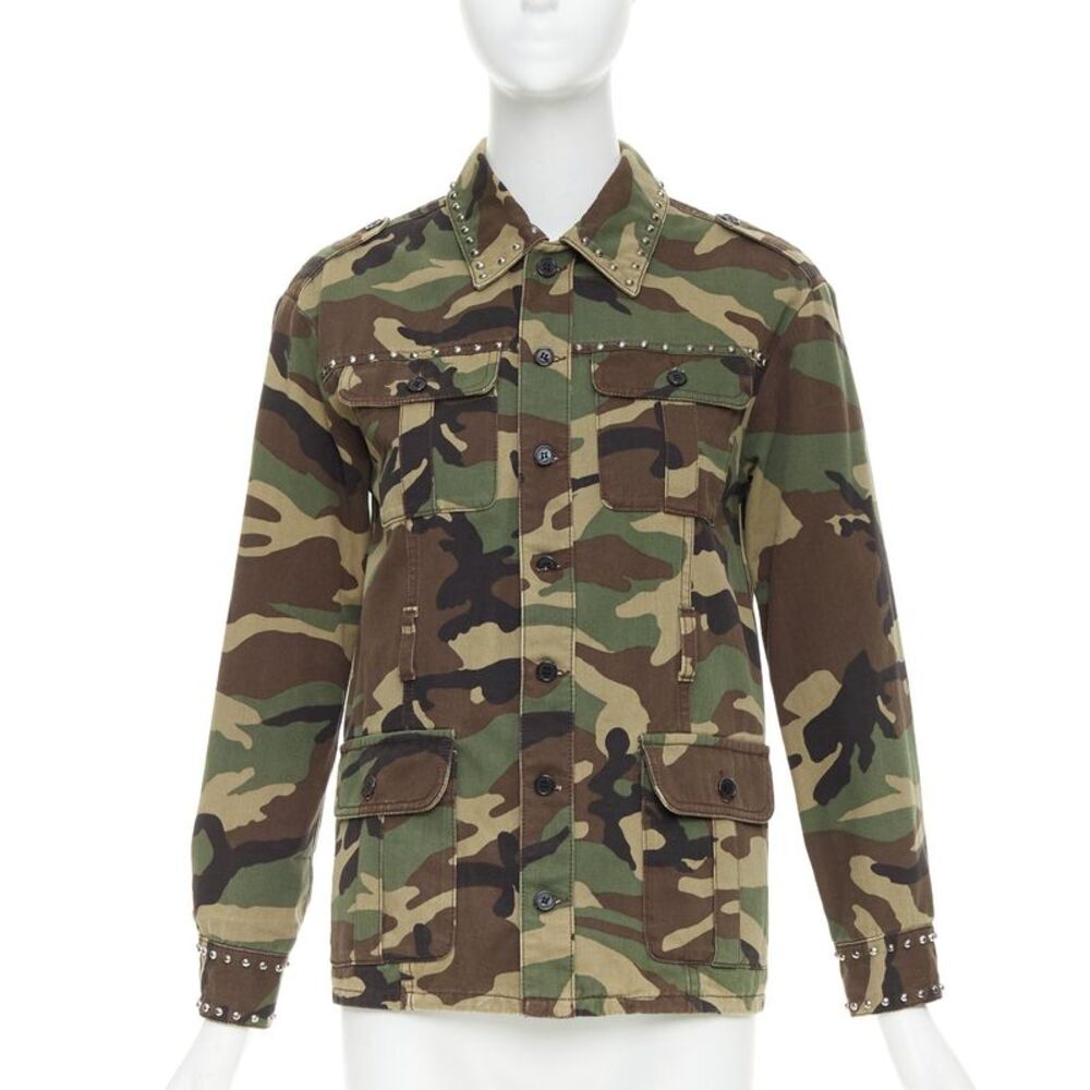 Saint Laurent Camo Cotton Army Jacket